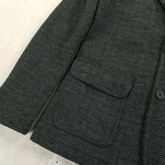 Legendary Goods Wool Blend Blazer Jacket Herringbone Mens Size Medium Gray - Picture 6 of 7